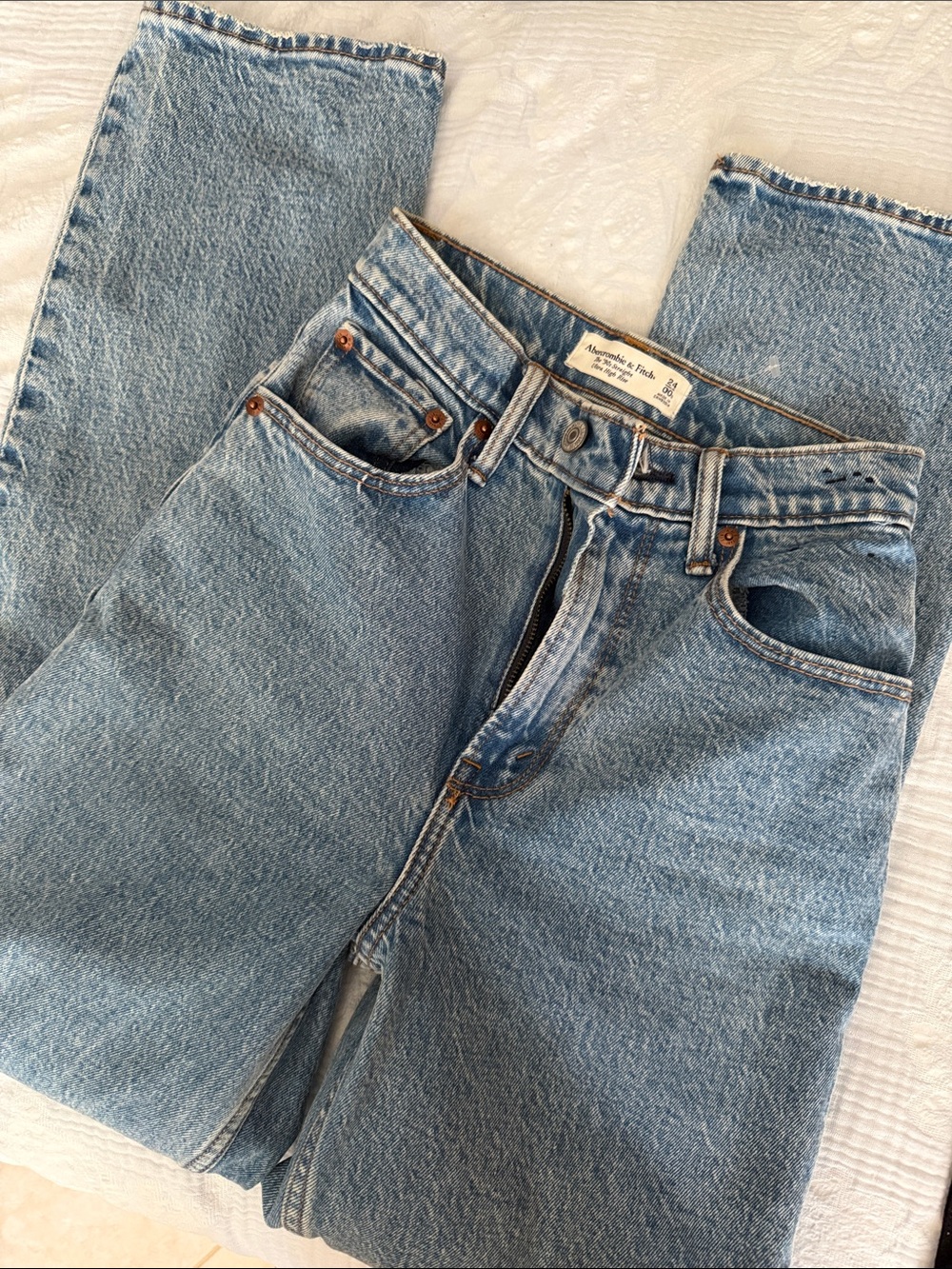 Abercrombie & Fitch Light Blue Classic Straight-Leg Jeans